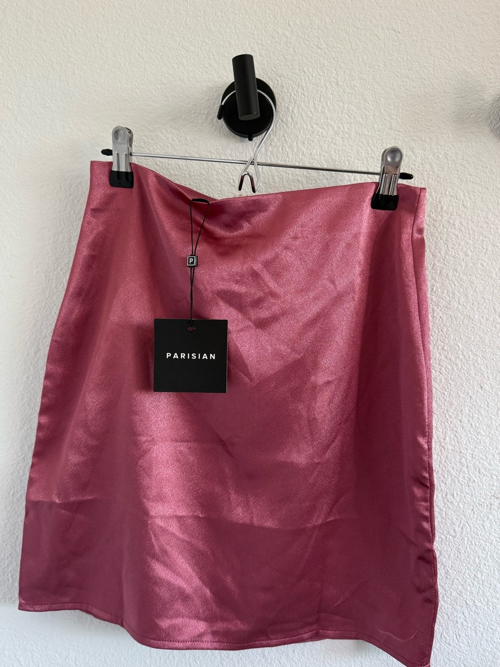 Parisian Works Pink Satin A-Line Skirt Size 4
